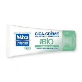 Mixa BIO - Cica Crème Nourrissante Réparatrice - Peau Sensible - 50 ml - Lot de 1