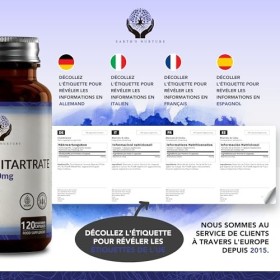 EN Choline | 120 Gelules de Choline Bitartrate Supplément - 700mg par Portion | Bitartrate de Choline | Sans OGM, Sans Gluten