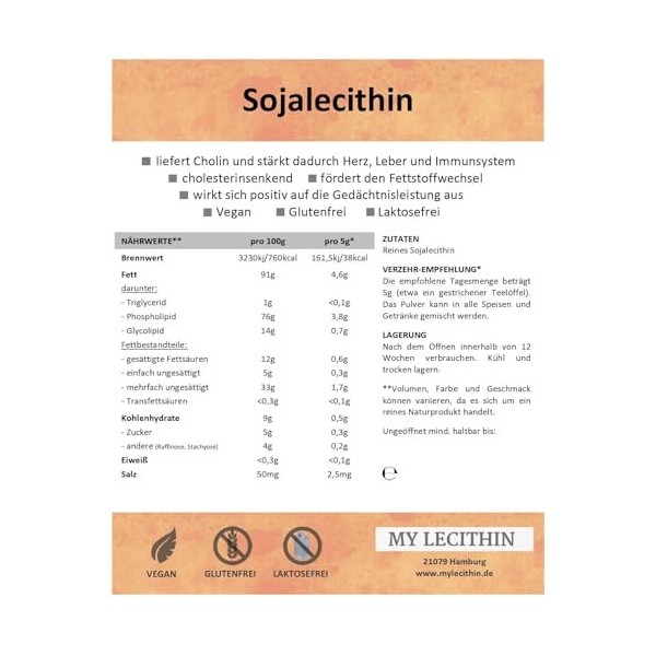 250 g/275 ml de lécithine de soja liquide
