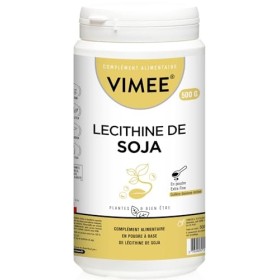 Lécithine de Soja en Poudre Vimee - Complément et Additif Alimentaire à Base de Phospholipides de Soja - Foie, Cerveau - 500 