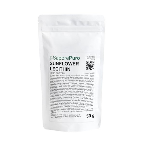 Saporepuro Lécithine de tournesol en poudre 50 gr