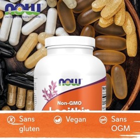 Now Foods, Lecithin Granules Granulés de Lécithine , Non-GMO, Vegan, 454g, Sans Gluten, Végétarien, Sans OGM