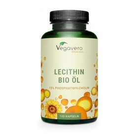 Lécithine de Tournesol 1800 mg | BIO et VEGAN | 120 Gélules | Qualité Supérieure : Sans Additifs ni OGM | Vegavero®