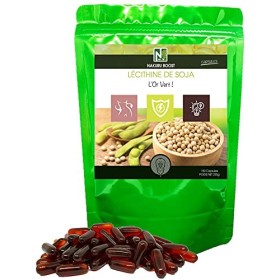 NAKURU | Lécithine de Soja | Gamme Boost | Fabriqué en France | "LOr Vert !" | 150 Capsules de 1700mg / Poids Net: 255g 