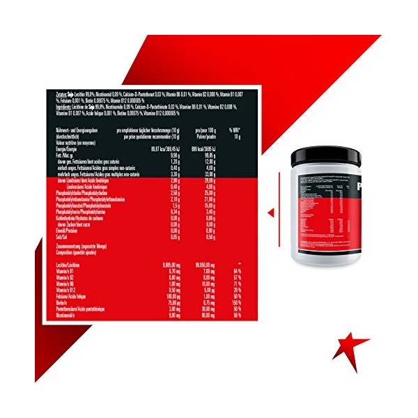 POUDRE DE LECITHINE INSTANTANÉE | Boîte 500g | Lécithine de soja instantanée riche en phosphatidyl choline et phosphatidyl in