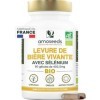 Levure de Bière Active BIO | Cheveux et Ongles | Levure Vivante, 1200mg / jour, Sans Gluten | Enrichie en Sélénium | 90 gélul