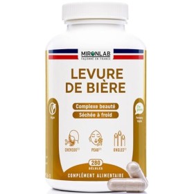 Levure de Bière Active - 280 gélules/2 mois - Pousse Cheveux - Haut dosage 1640mg Testé - Enrichi Vitamines & Minéraux - Comp