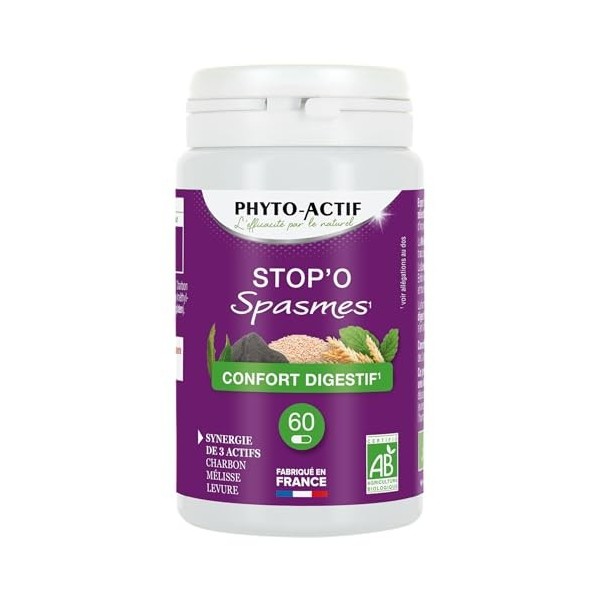 PHYTO-ACTIF | STOPO Spasmes | Complément alimentaire Digestion | Confort Digestif | Action globale sur la santé digestive | 