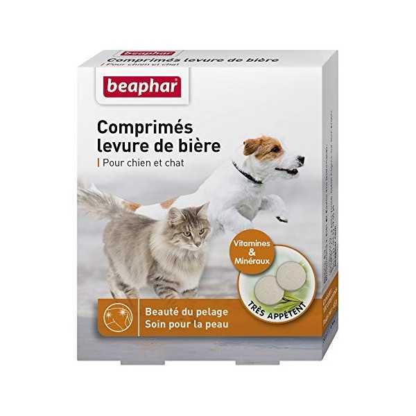 BEAPHAR – Comprimés levure de bière pour chien et chat – Complément alimentaire – Renforce la beauté du pelage – Soin pour la