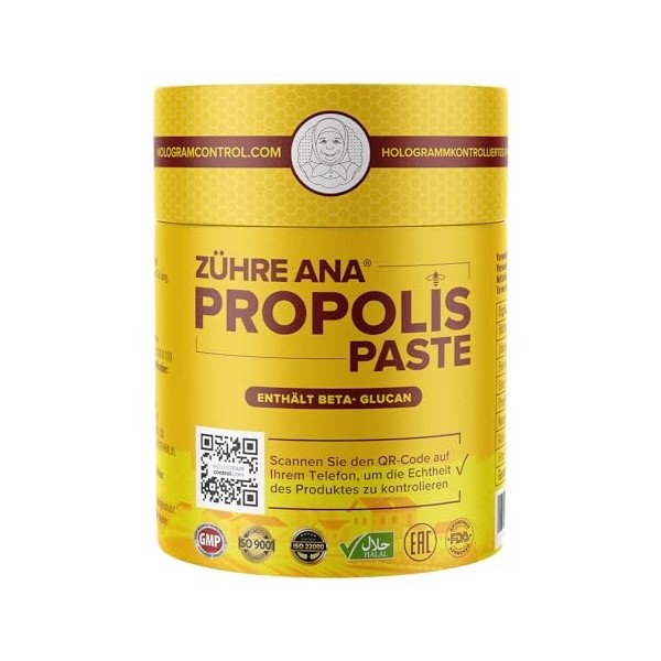 Zühre Ana Pâte Propolis - éclaircit la peau, protège les plaies. 100% Naturel ! Lait dabeille. TOUJOURS ADAPTÉ à la santé ho