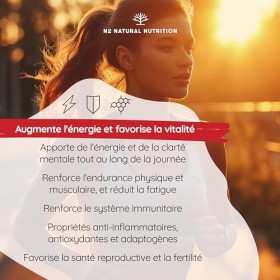 Gelée Royale avec Maca et Ginseng. Obtenir une Énergie Maximale. Guarana et Vitamine C. Renforce le Système Immunitaire et Co