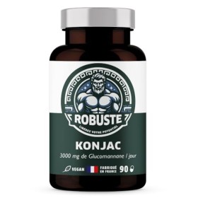 KONJAC Hautement Dosé en Glucomananne 3000 mg Coupe Efficace - Rapide et puissant, Riche en Fibre - 90 gélules vegan.