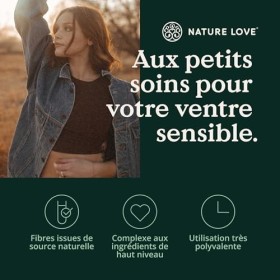 NATURE LOVE® Riche en Fibres - 450g de poudre - fibres qualité bio : cosses de graines de puces, fibres d’acacia, inuline, fi