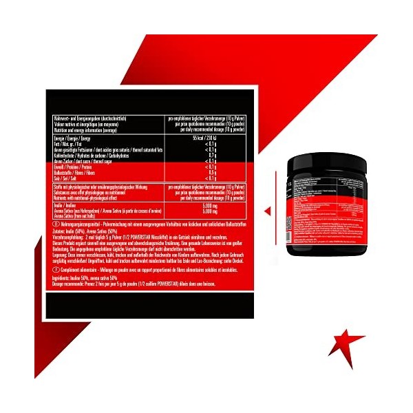 BALLASTO PUR | Poudre de fibres prébiotiques à base dinuline et de fibres davoine | Pour un soin sain de lintestin et une 