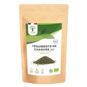 BIOPTIMAL - Téguments de Graines de Chanvre Bio - Husk Raw - Digestion Transit Cholestérol - 65% Fibres 14% Protéines - Culti
