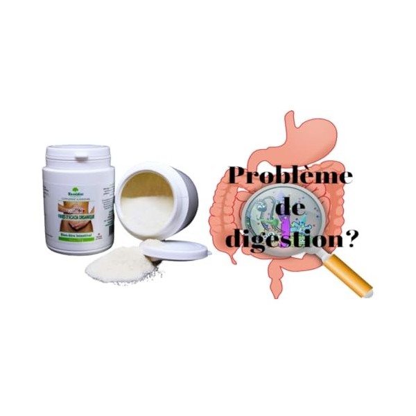 Fibres dAcacia Organique - 150 g - Prévient la Constipation - Prébiotique Naturel - Transit Intestinal – Propriétés Anti-inf