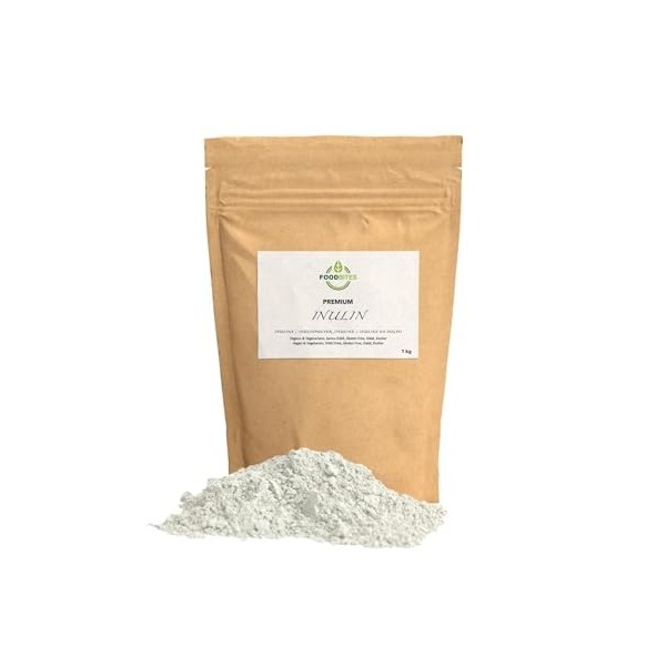Poudre dInuline 1Kg - Fibre Prébiotique pour le Maintien Physiologique de lIntestin - Inuline de Chicorée 100% Pureté