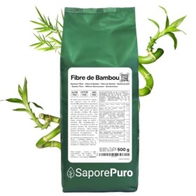 SaporePuro Fibre de Bambou de qualité alimentaire - 500 gr - farine faible en glucides