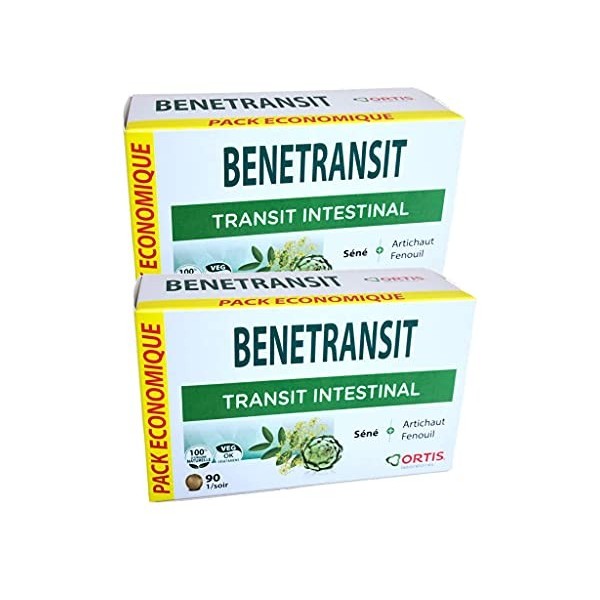 Ortis - Benetransit Pack ECO - Stimule et régularise le transit intestinal - Lot de 2 Boites de 90 comprimés 2 