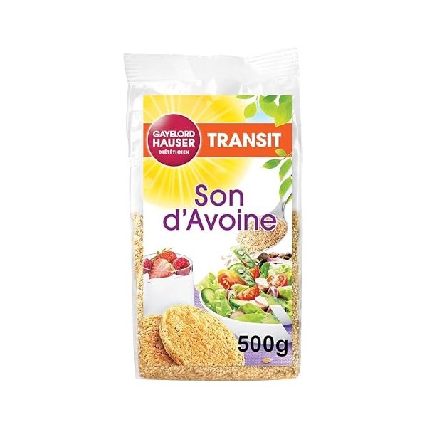 GAYELORD HAUSER - Son dAvoine - Riche en Fibres - Source de Protéines - Favorise le Transit - 500 g - lot de 2 total de 1 k