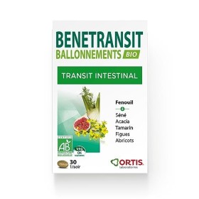 LABORATOIRES ORTIS - BENETRANSIT BALLONNEMENTS BIO 30 comprimés - Transit lent - Séné