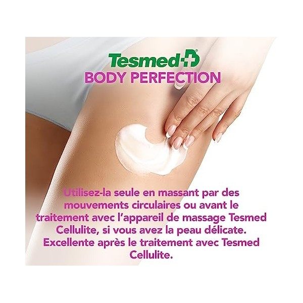 Tesmed Body Perfection Crème Corps et Anti-Cellulite, Hydratante, Raffermissante, stimule la circulation - Léger effet froid,