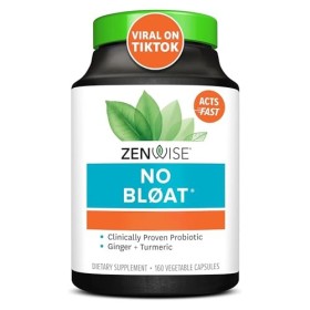 Zenwise, No Bloat Enzymes Digestives , 160 Capsules, Sans Gluten, Sans Soja, Sans OGM