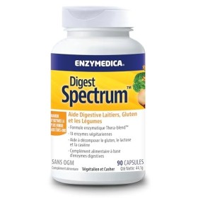 Enzymedica, Digest Spectrum, Indiqué Pour De Multiples Intolérances Alimentaires, Cible Le Gluten, Le Lactose, La Caséine Et 