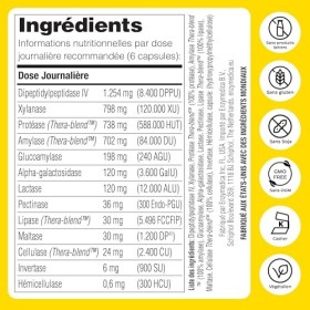 Enzymedica, Digest Spectrum, Indiqué Pour De Multiples Intolérances Alimentaires, Cible Le Gluten, Le Lactose, La Caséine Et 