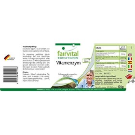 Fairvital | Vitamenzymes - Complexe denzymes - avec Pancréatine, Papaine, Bromelaine, Rutine. Trypsine et Chymotrypsine - 50