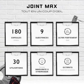 Joint Max - 180 Ultra Capsules - Supplément articulaire hautement dosé avec glucosamine, MSM, chondroïtine, Cissus Quadrangul