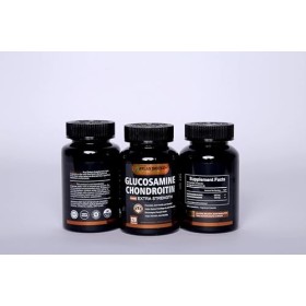 Glucosamine Sulfate 335 mg, Chondroïtine Sulfate 165 mg, Articulations Douloureuses, Mobilité, 120 Gélules Véganes de 500 mg,