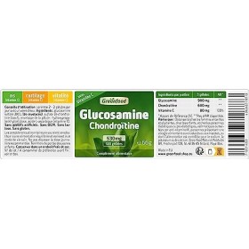 Greenfood Glucosamin + Chondroitin, 530 mg, 120 gélules - Non OGM