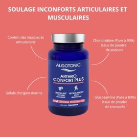 Algotonic - Arthro Confort Plus - Complément Alimentaire Naturel pour Articulations et Cartillages - 150 Gélules - Glucosamin
