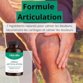 VITAVALIA - Formule Articulation - 90 comprimés - Glucosamine + Chondroïtine + Harpagophytum + MSM + Curcuma + Vitamine D + M