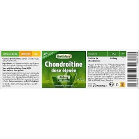 Greenfood Chondroïtine, 460 mg, dose élevée, 120 gélules - biodisponibilité élevée. Sans additifs artificiels, Sans génie gén
