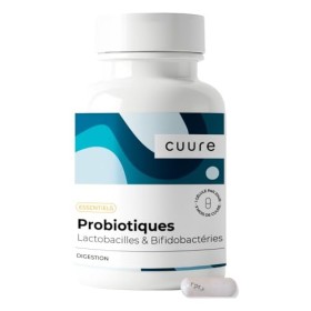 Probiotique Flore Intestinale - CUURE - 60 jours - Lactobacillus Plantarum & Bifidobacterium - Brevet Gélule Gastro-Résistant