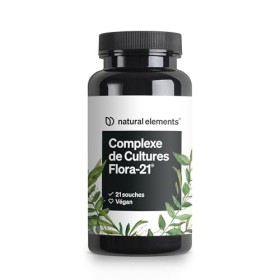 Complexe de cultures Flora 21® – 21 souches de bactéries + inuline bio – 60 capsules gastro-résistantes – Testé en laboratoir