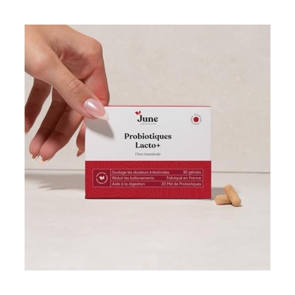 Probiotiques Lacto+, Soulage les Douleurs Intestinales, Réduit les Ballonements, Aide à La Digestion, 20 Milliards de Probiot