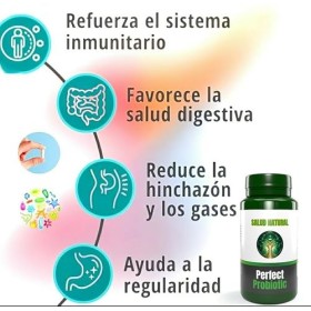 SALUD NATURAL | PROBIOTIC PARFACT | Probiotiques pour une bonne santé gastro-intestinale | Entretien et soin de la flore inte