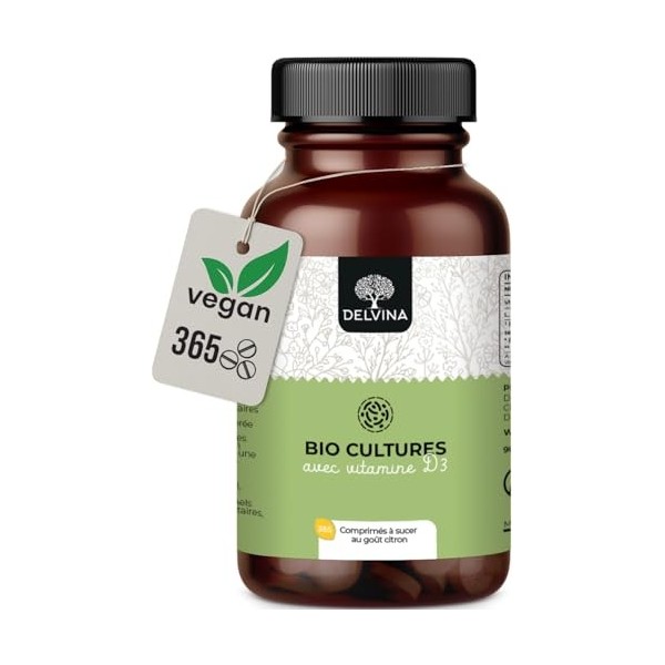 DELVINA Lutter Contre la Mauvaise Haleine - Vegan - 365 Pastilles pour lHygiène Bucco-dentaire sans Bain de Bouche - Culture