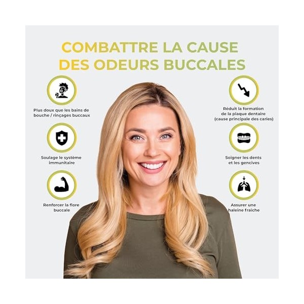 DELVINA Lutter Contre la Mauvaise Haleine - Vegan - 365 Pastilles pour lHygiène Bucco-dentaire sans Bain de Bouche - Culture