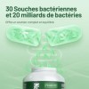 Probiotique Flore Intestinale | 30 Souches de Bactéries | 180 Gélules | Gastro-Résistant &Vegan | avec Lactobacillus & Bifido