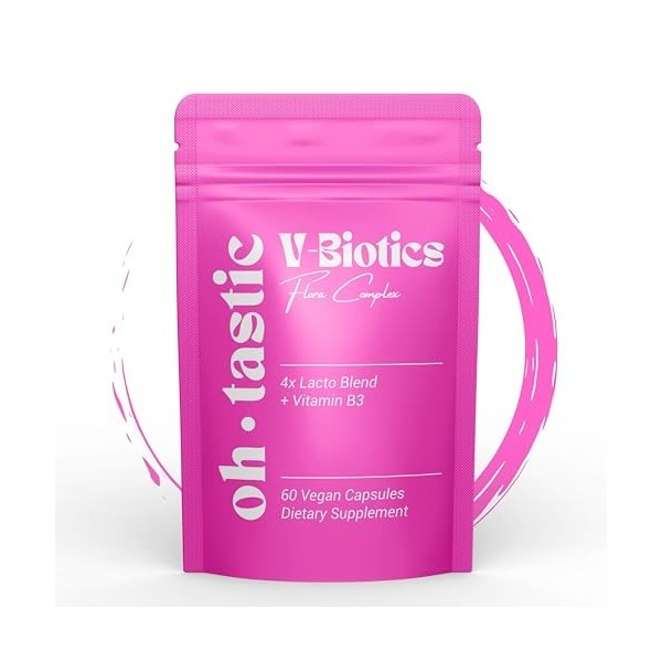 ohtastic V-Biotics Vaginal Probiotics - Probiotique flore intime, Bactéries lactiques pour le vagin contre la vaginose bactér