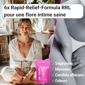ohtastic V-Biotics Vaginal Probiotics - Probiotique flore intime, Bactéries lactiques pour le vagin contre la vaginose bactér