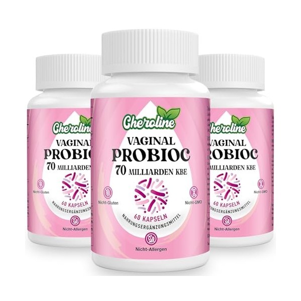 Probioc Vaginaux pour Femmes, 70 Milliards dUFC, 7 Souches avec Mélange Prébioc, Probioc 13 en 1 pour Léquilibre du pH, la 