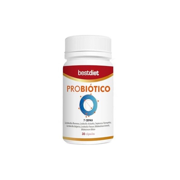 BestDiet - Probiotic : formulé avec le prébiotique FOS et une variété de bifidobactéries et de lactobacilles, protège et renf