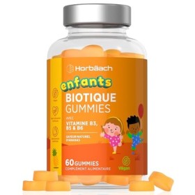 Biotique Enfant Gummies | 60 Vegan Gummies Goût Ananas | 60 Jours | Biotique Flore Intestinale Enfants | Multi-Souches : Lact