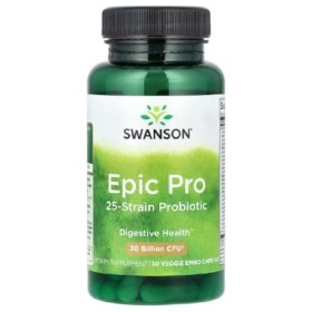Swanson - Epic Pro 25-Strain Probiotic | Soutient une flore intestinale saine - 30 capsules végétales