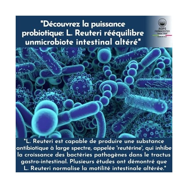 Probiotiques Enfant + Lactobacillus Reuteri Flore Intestinale Constipation Complément Alimentaire Sans Gluten Sans lactose Go